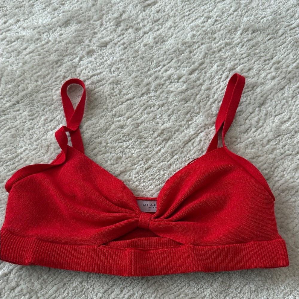 Zara Red Crop Top Bralette